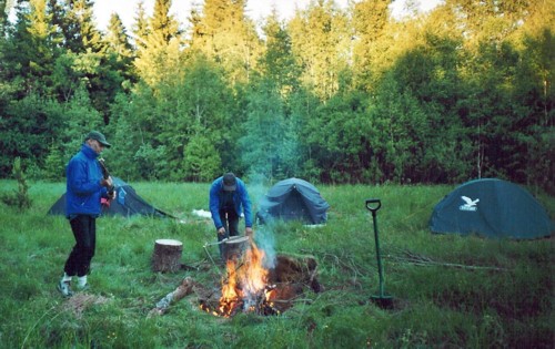 campfire on the potato patch