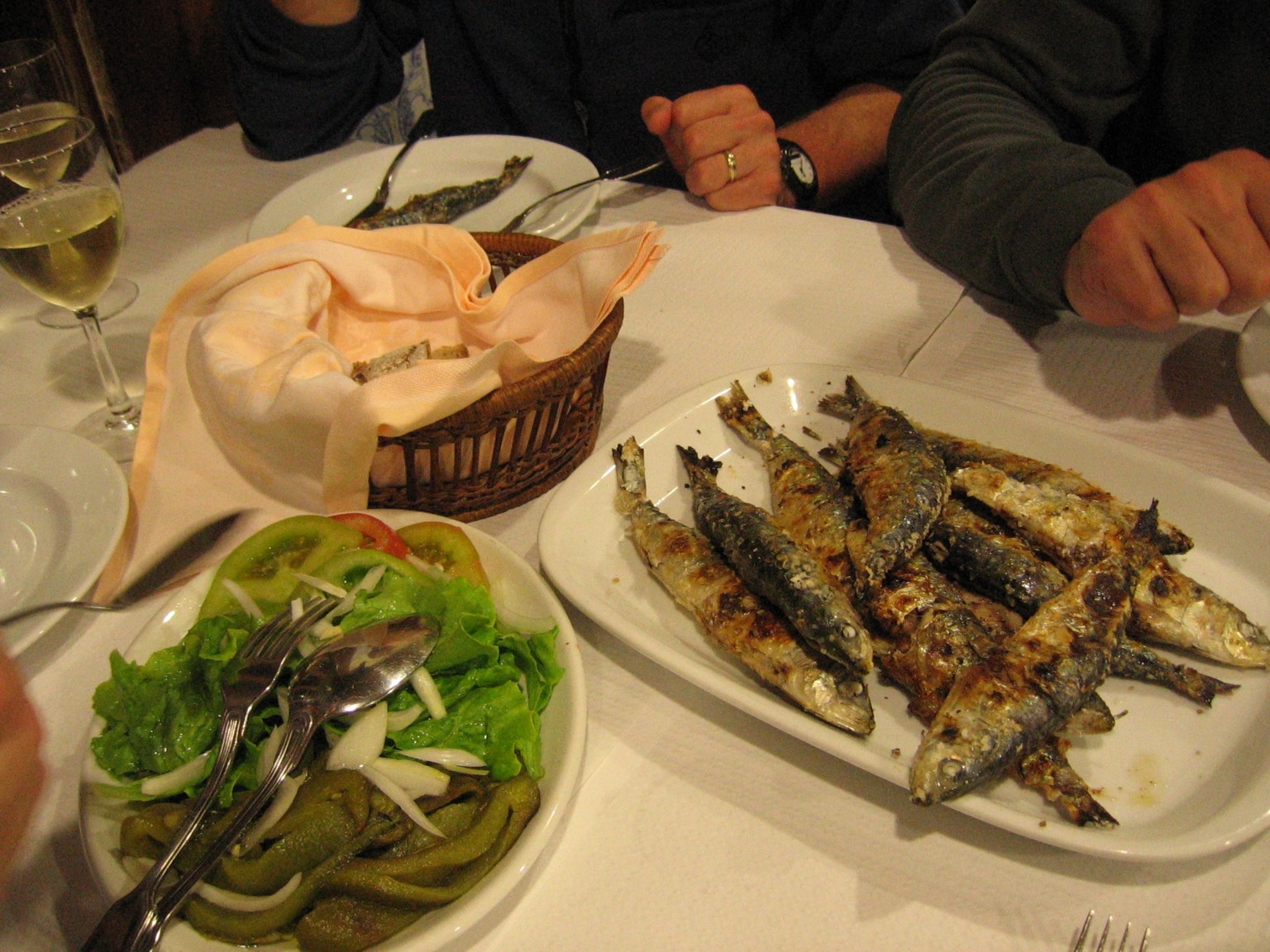 grilled sardines