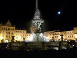 Budweis main square by night