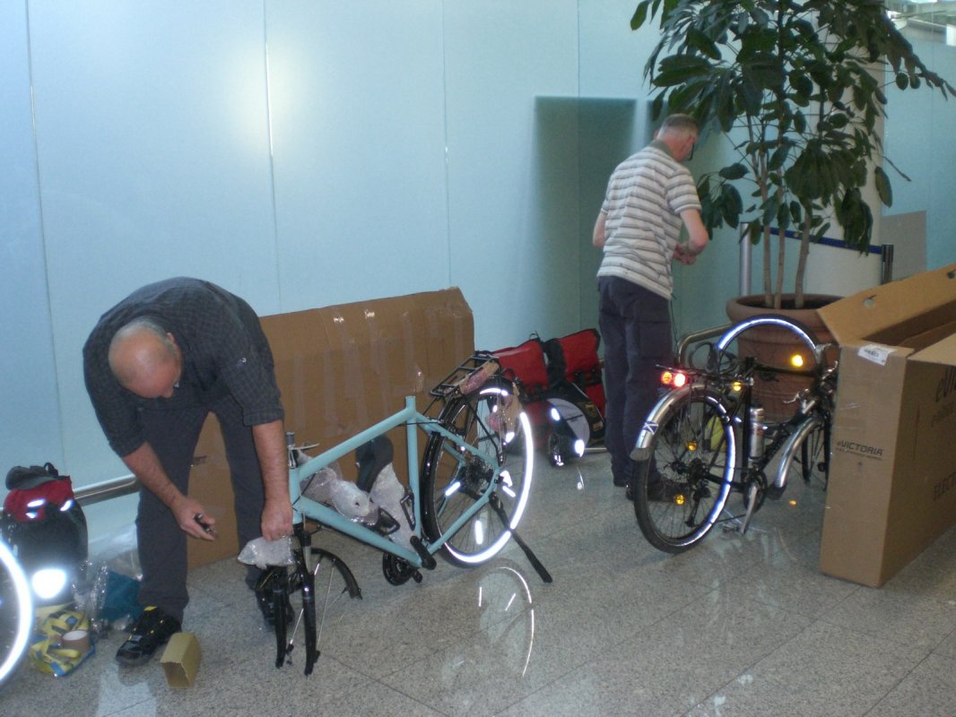 Unpacking the bikes