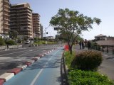 Cycle path in the way out of Catania