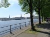 Hamburg, the Inner Alster lake (Binnenalster