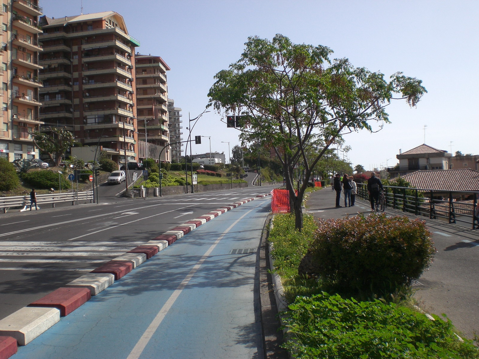 Cycle path in the way out of Catania